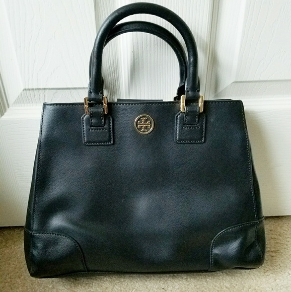 Tory Burch Handbags - AUTHENTIC Tory Burch Black Satchel Crossbody Bag